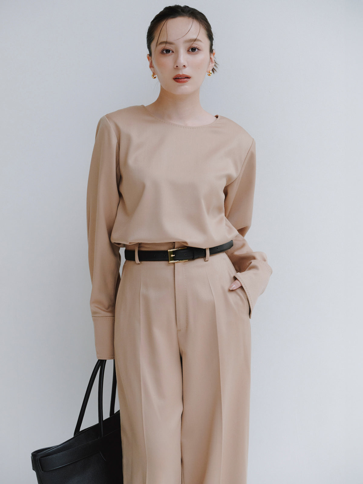 グロスウールワイドパンツ