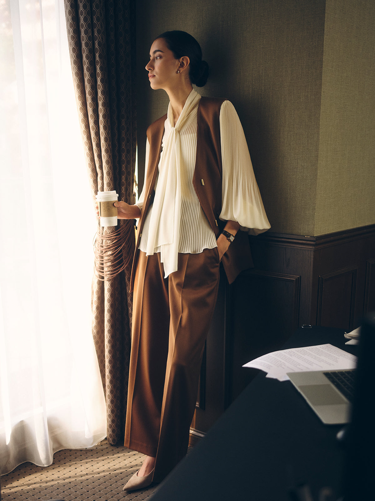 MODEL:174cm COLOR:CAMEL SIZE:2