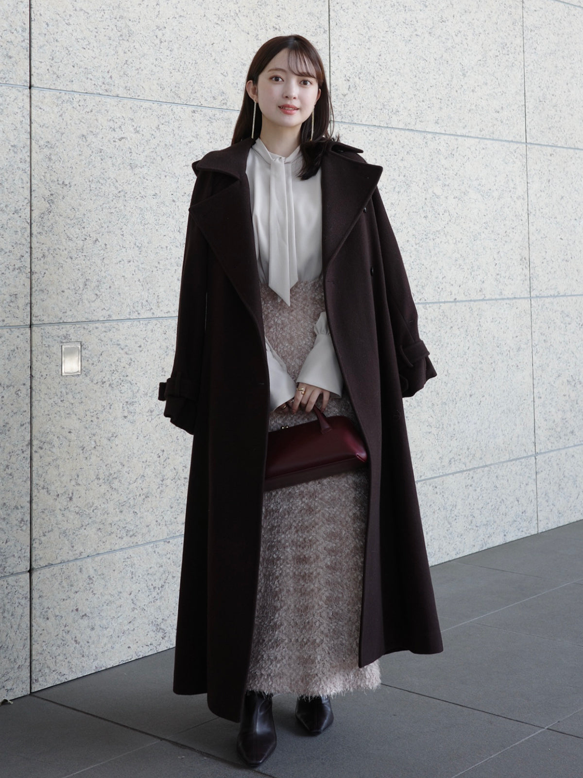 PR:156cm COLOR:DARK BROWN SIZE:1