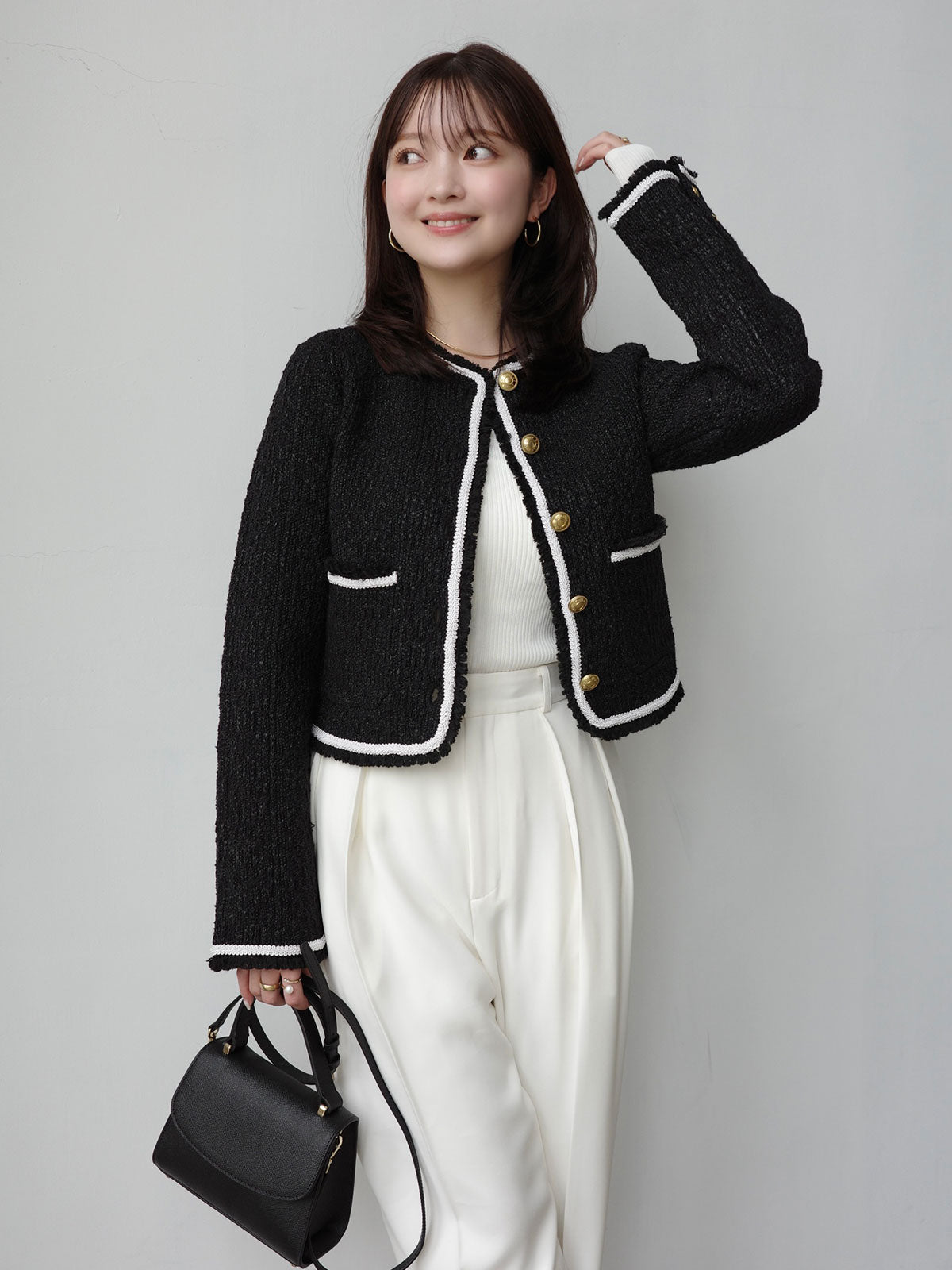 ダブルサテンテーパードパンツ