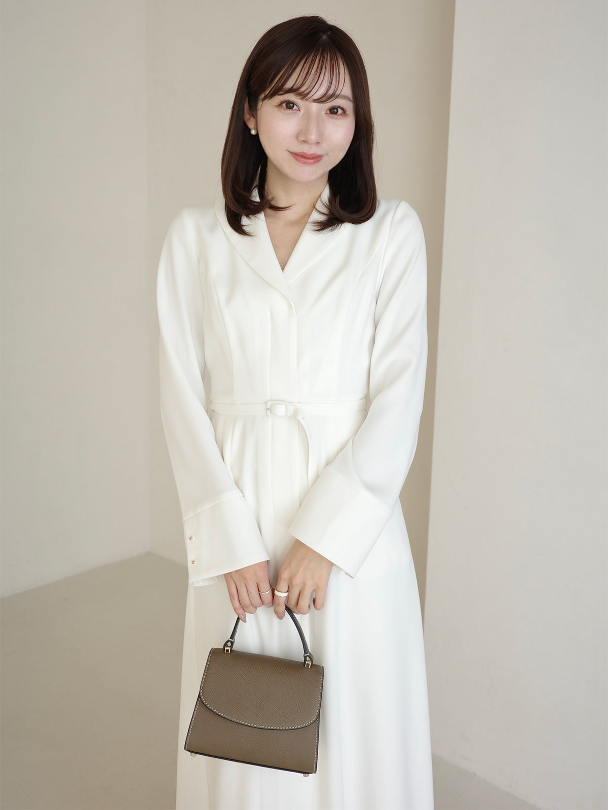 試着のみ】ダブルサテンクラシカルワンピース ダブルサテンクラシカル