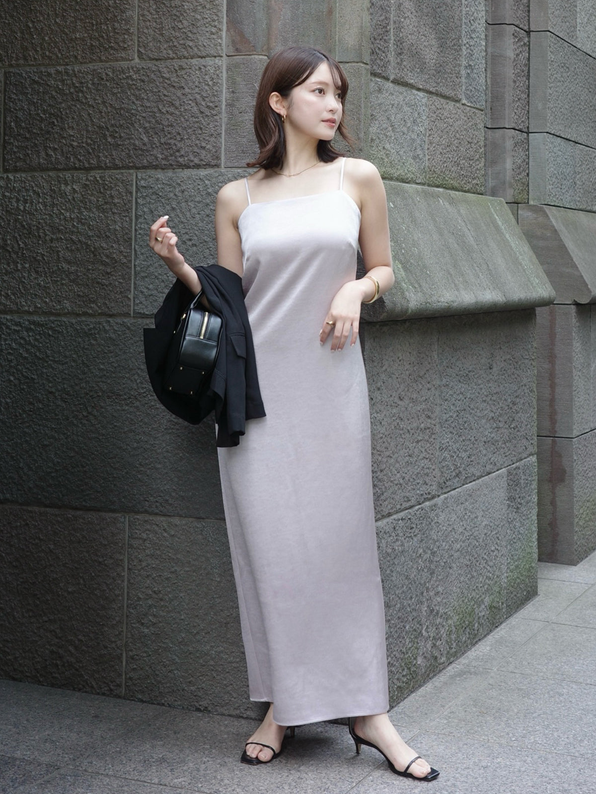 Cup-In Satin Cami Dress