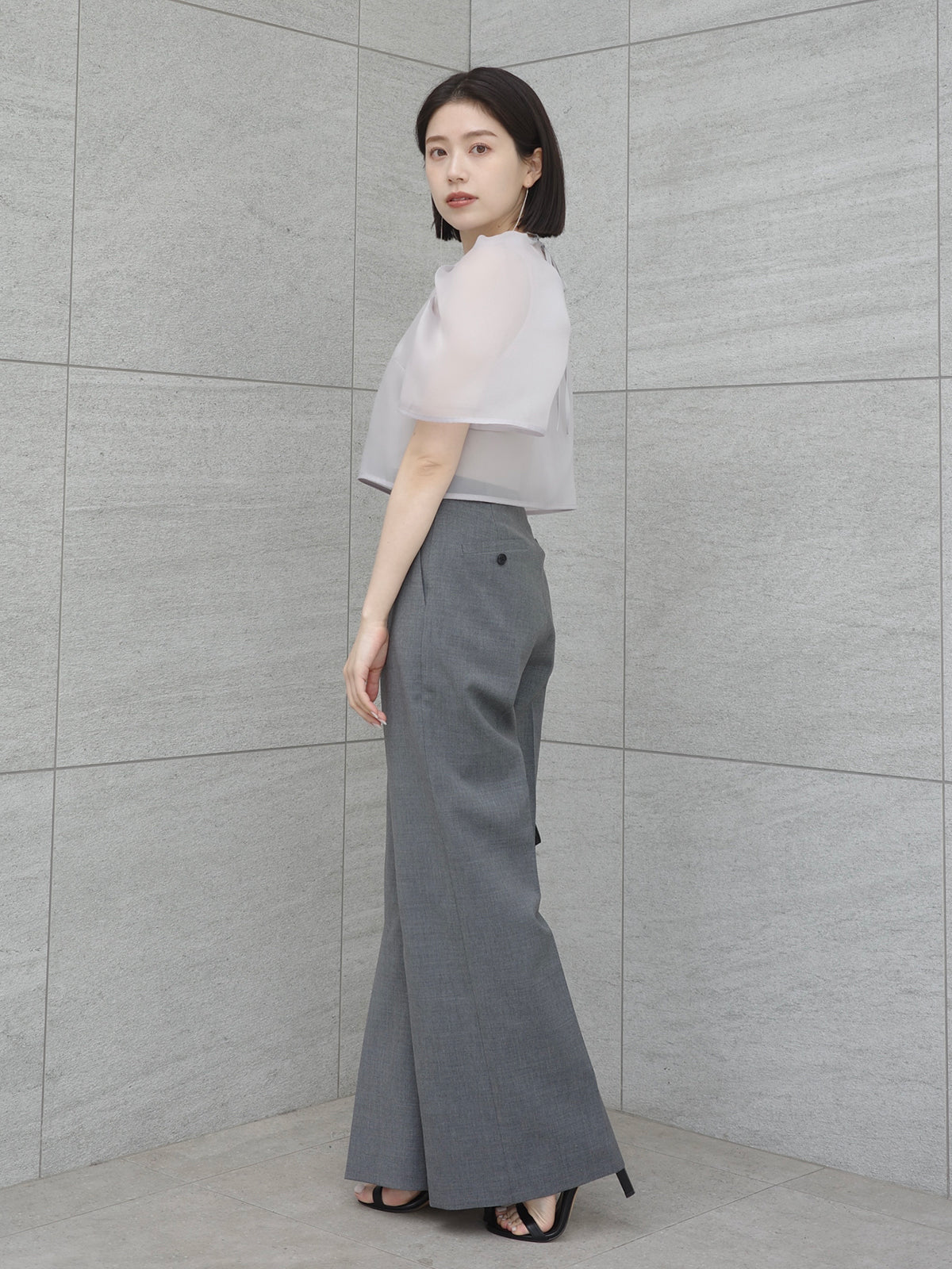 センタースリットワイドパンツ