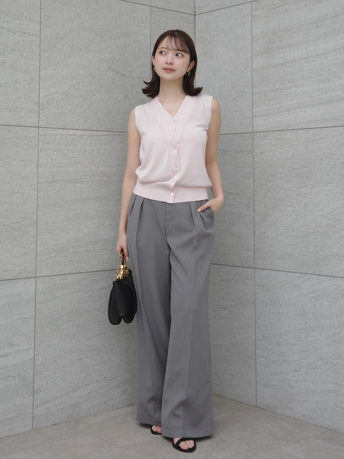 ツータックワイドパンツ