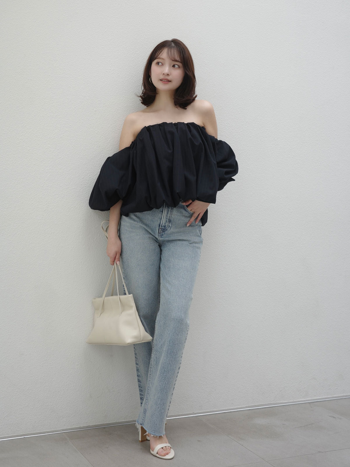 蓬鬆氣球袖襯衫