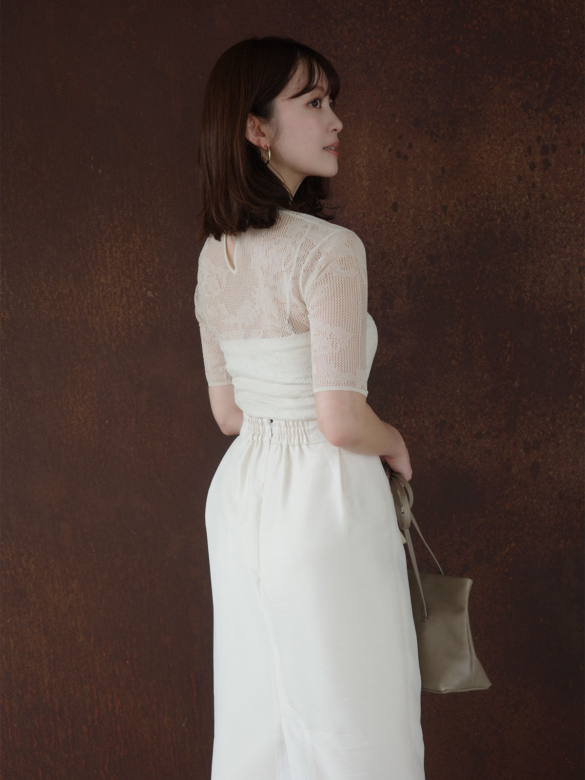 ニットレースボディスーツ