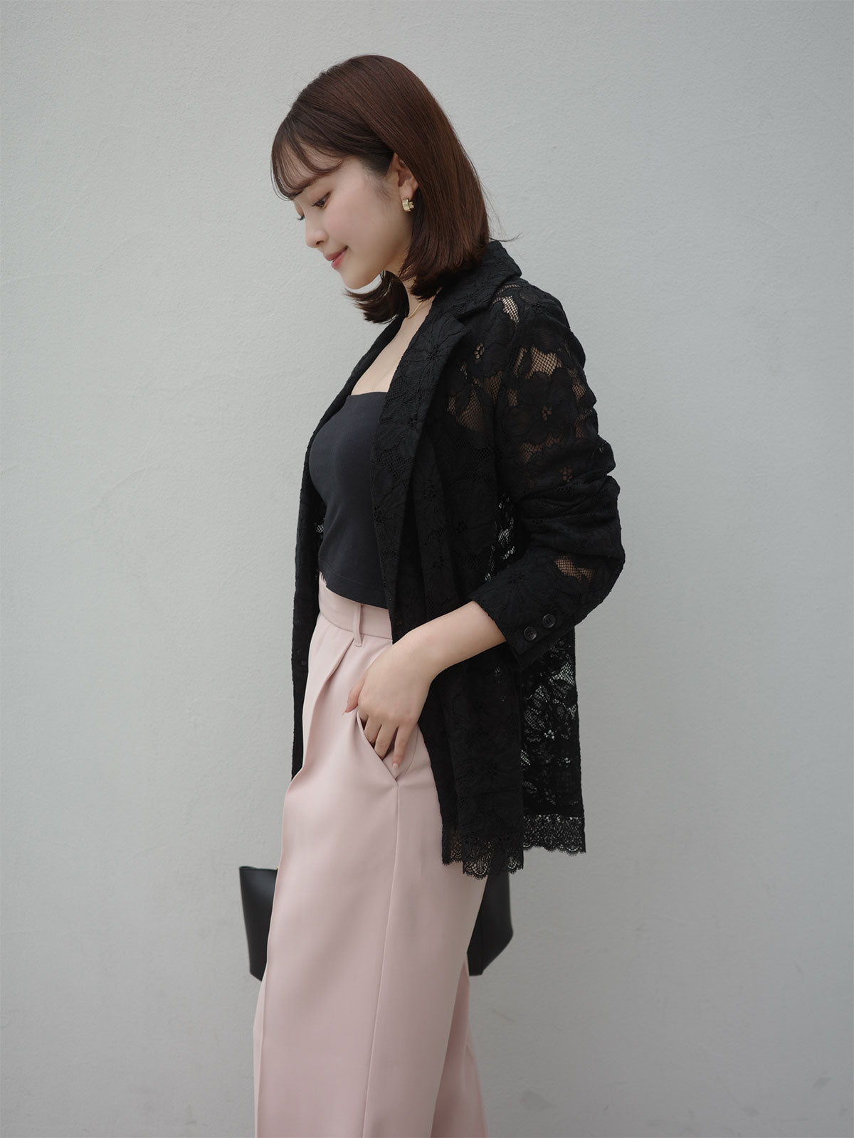 ダブルサテンストレートパンツ