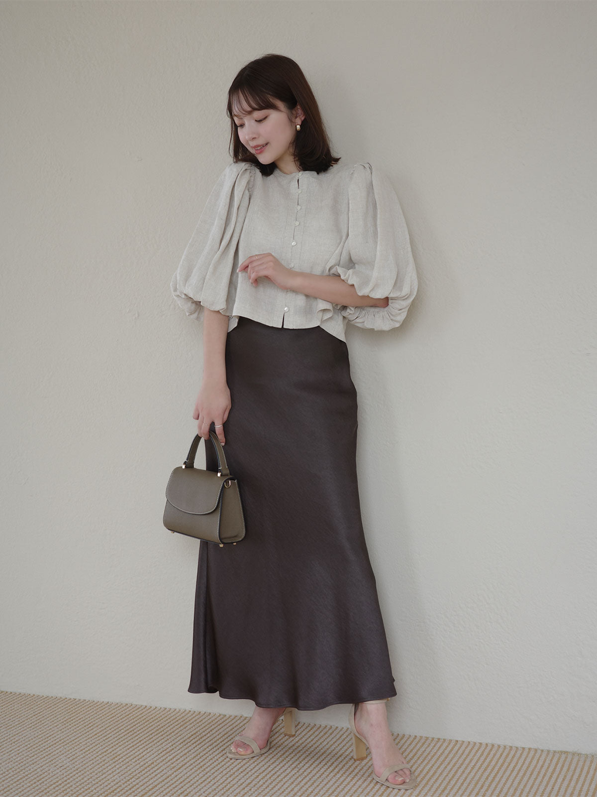 PR:156cm COLOR:CHARCOAL BROWN SIZE:0