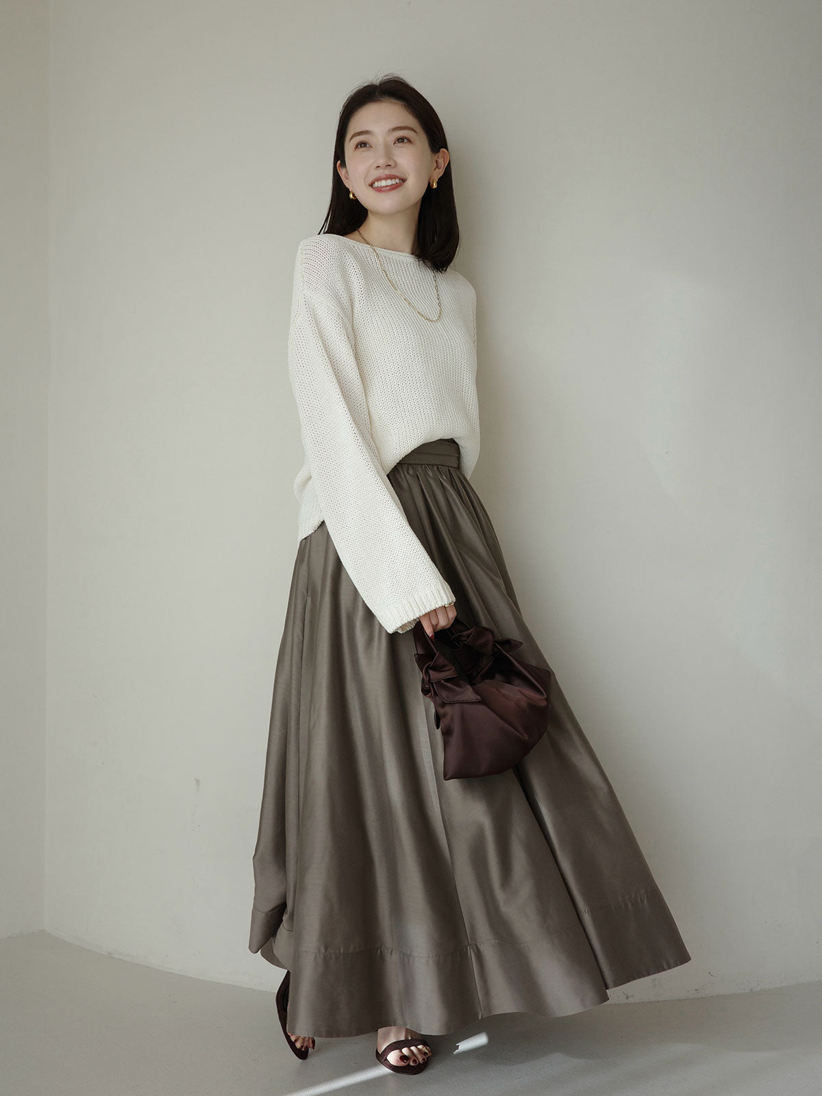 ペーパーヤーンニットプルオーバー