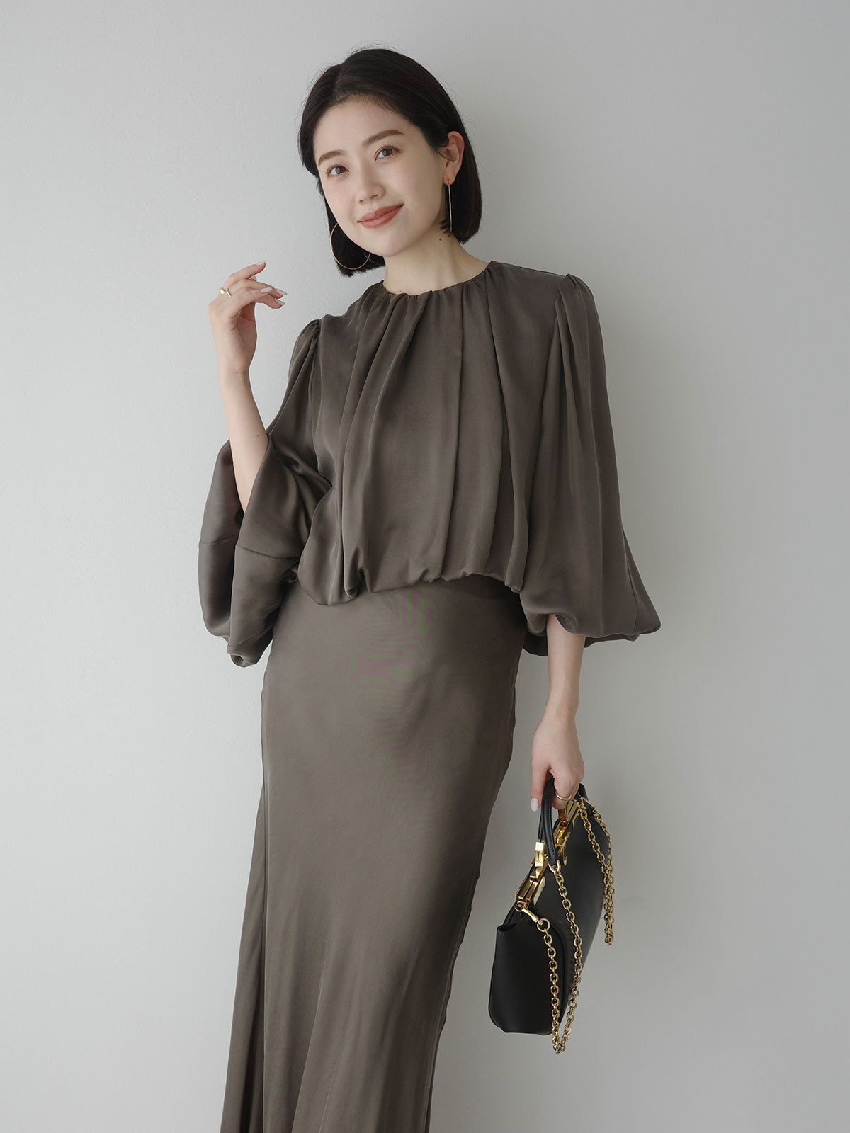 PR:157cm COLOR:KHAKI GREY SIZE:F