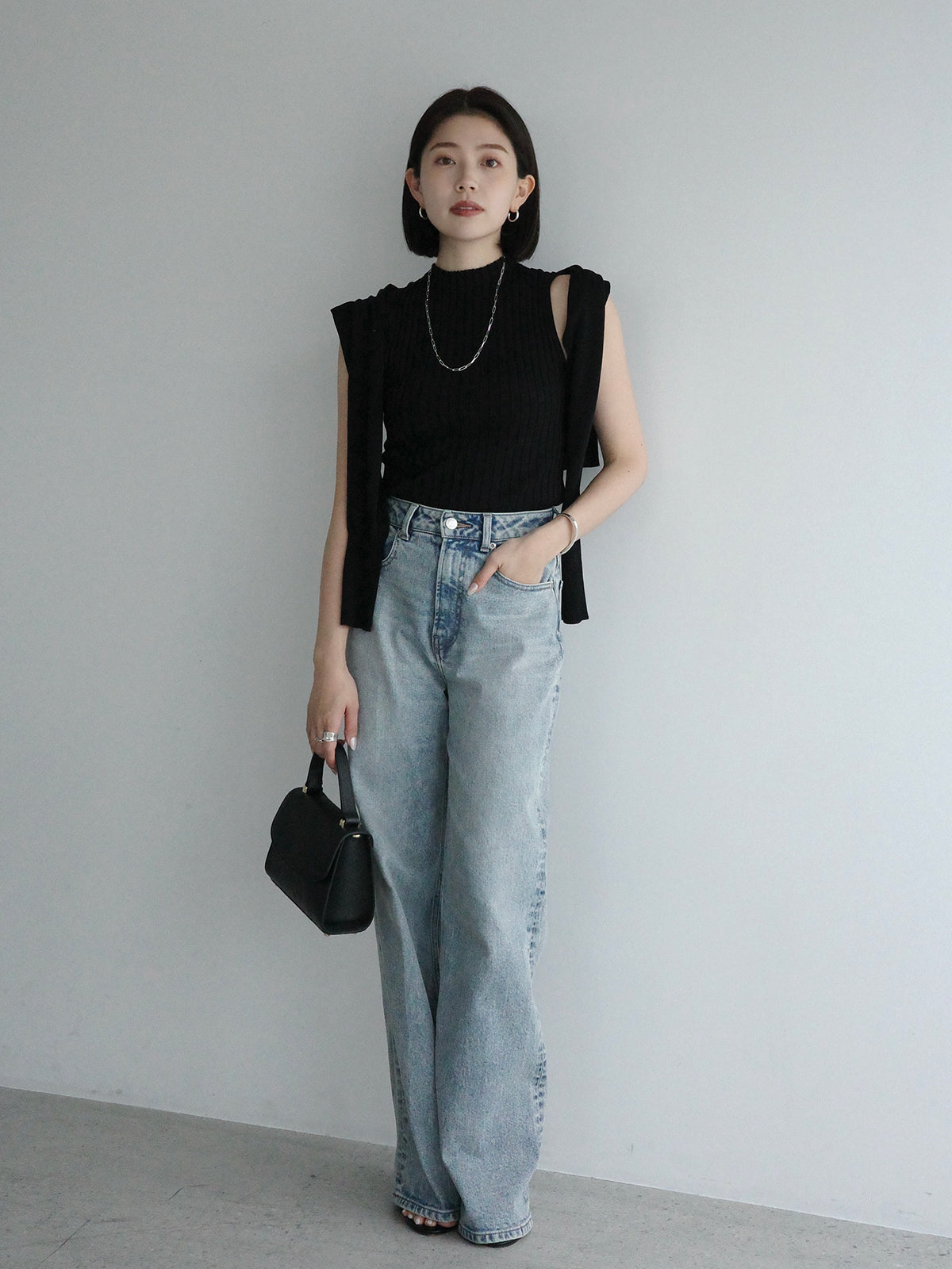 Wide leg denim