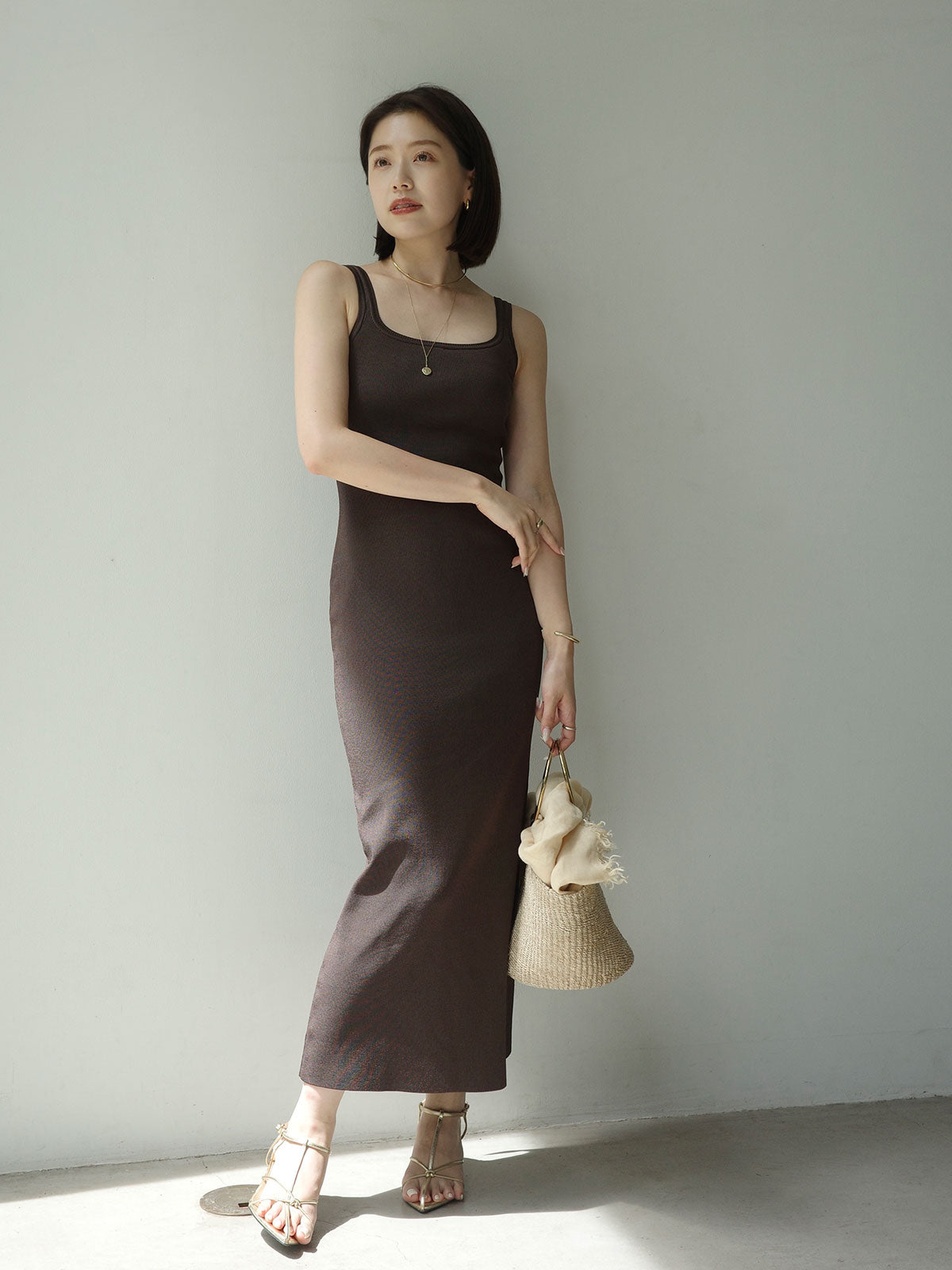 【美品】ánuans ノースリーブロングニットワンピース S anuans ノースリーブロングニットワンピース - メルカリ