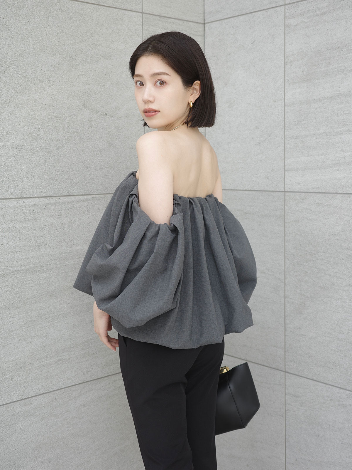 蓬鬆氣球袖襯衫