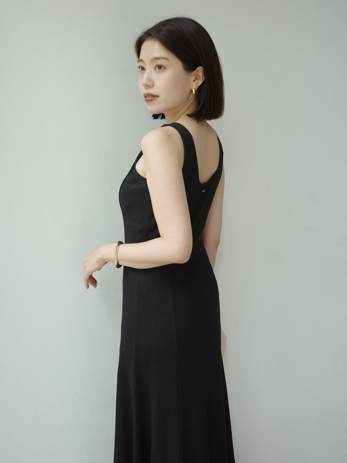 內襯美人魚羅紋剪裁洋裝