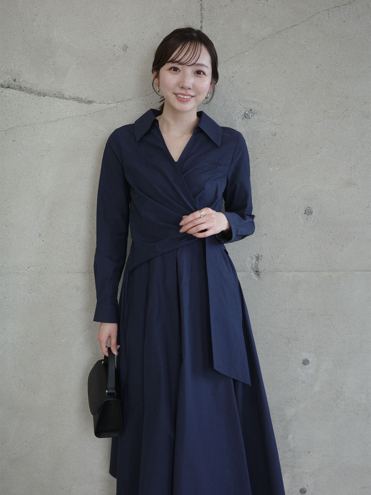 カシュクールシャツワンピース