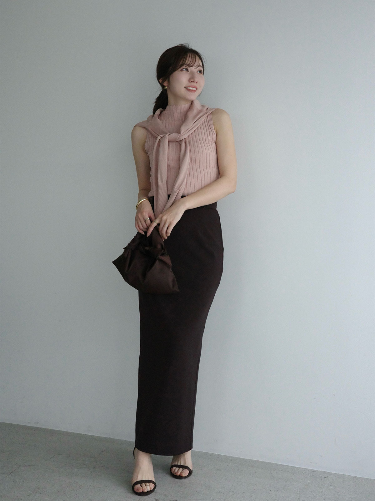 Mercerized Cotton Rib Knit Top