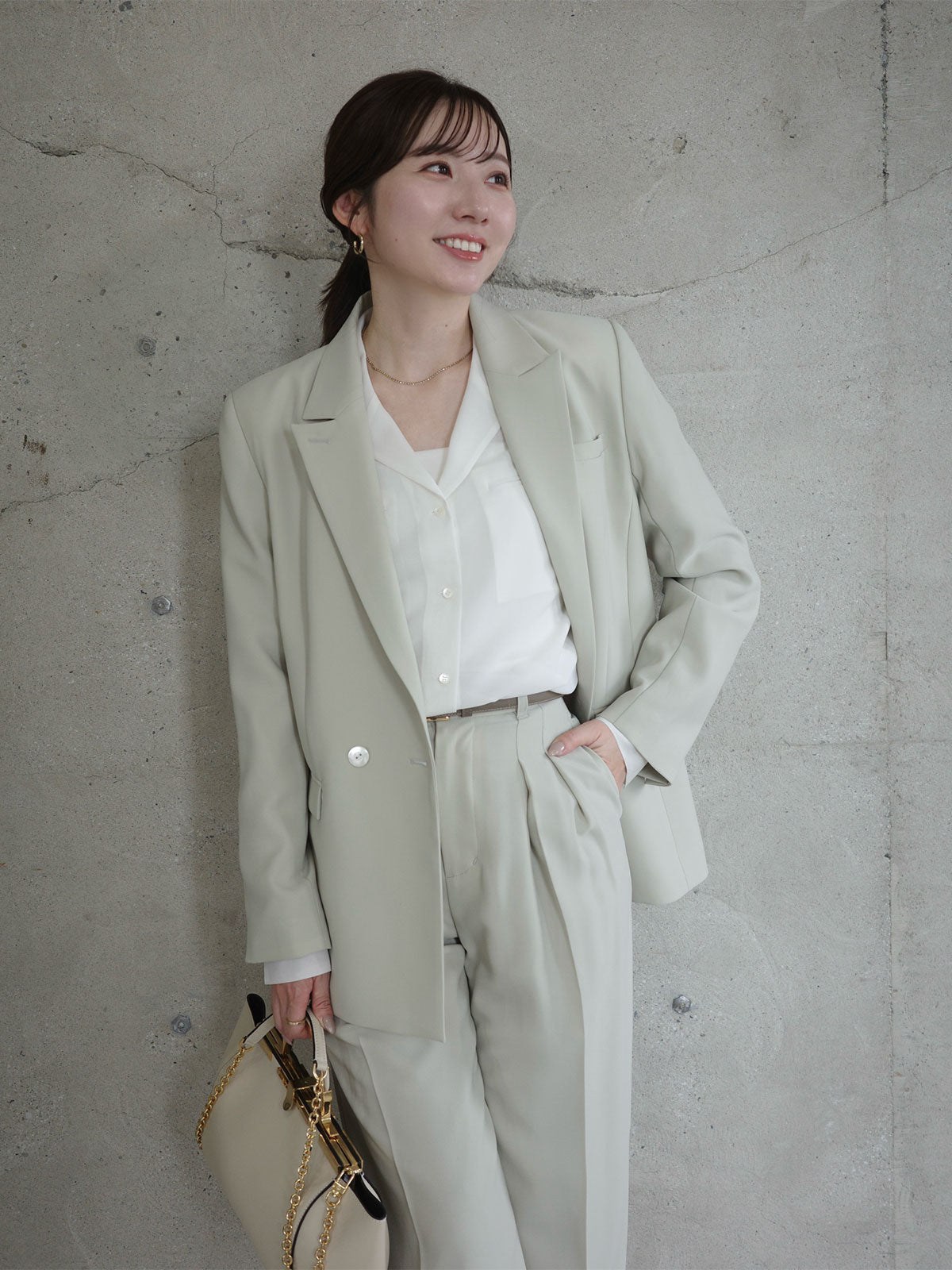 투턱 와이드 팬츠