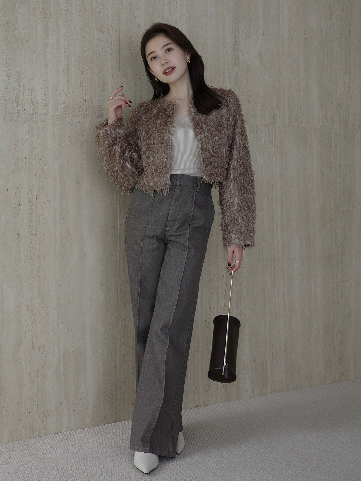 ファンシーフェザーコンパクトジャケット