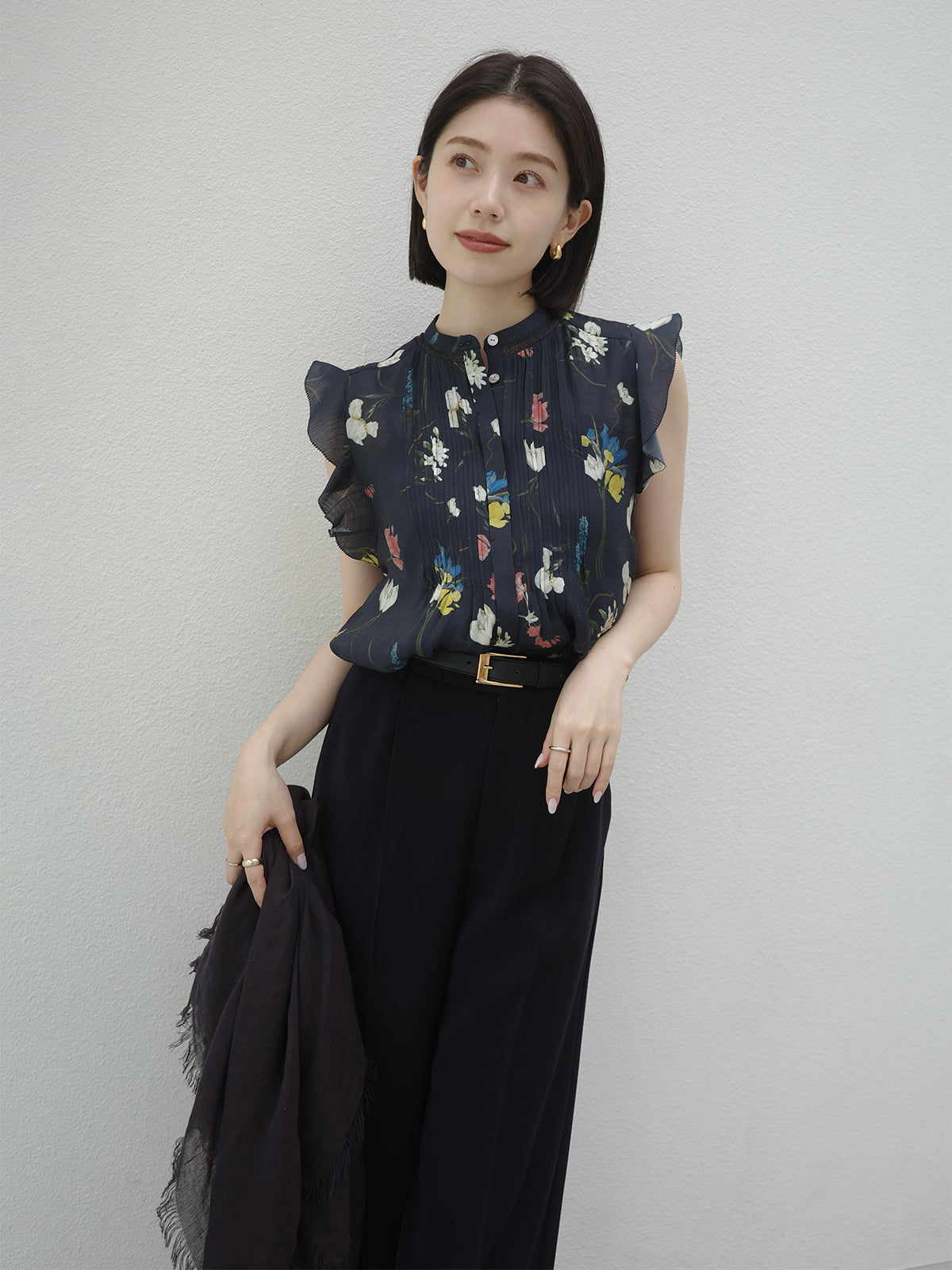 ダブルサテンストレートパンツ