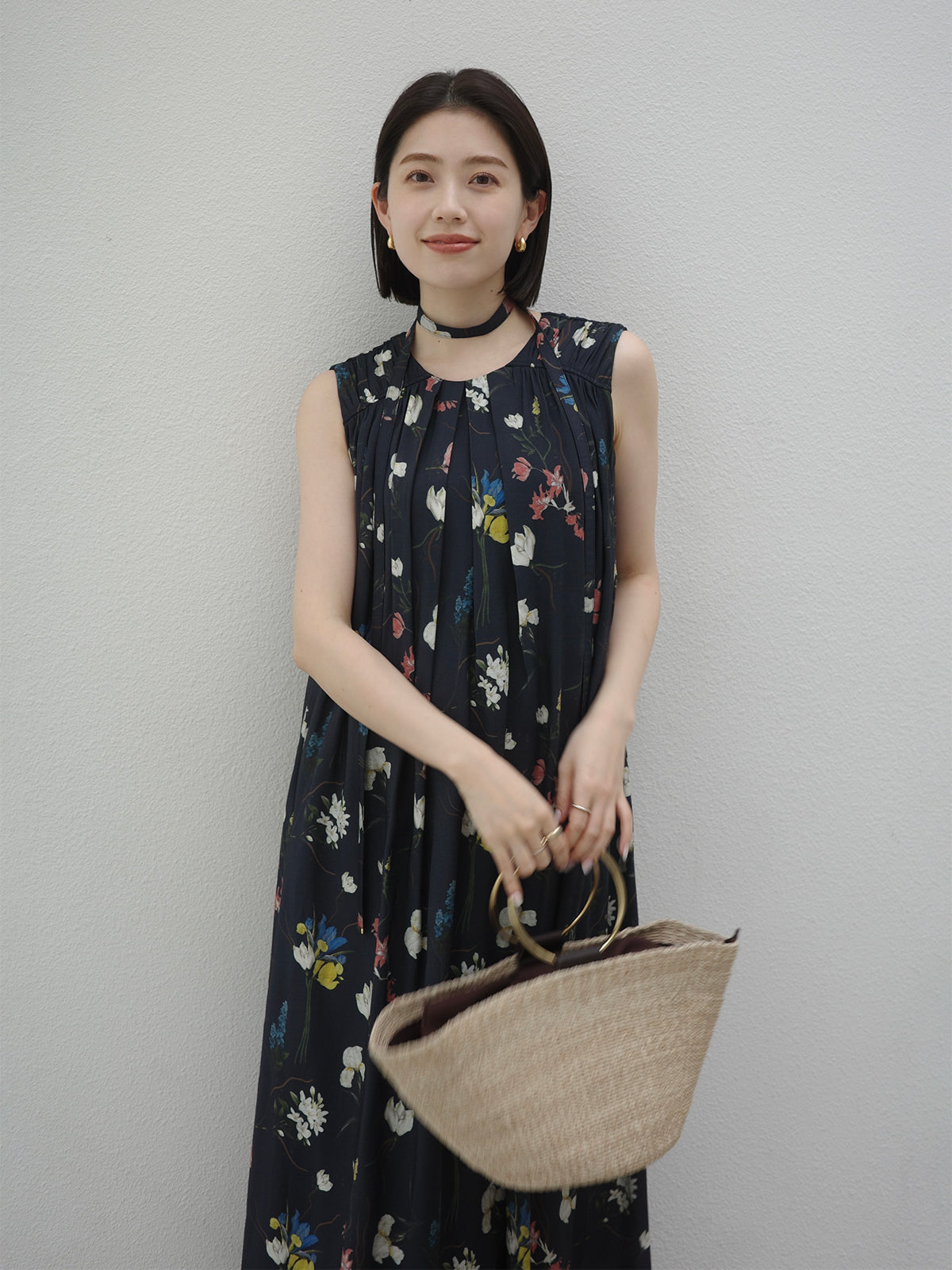花卉圖案印花洋裝