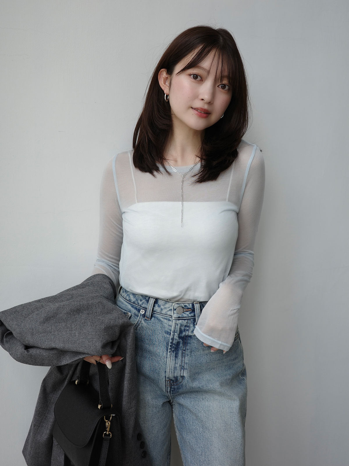 シアーコンパクトロングTシャツ