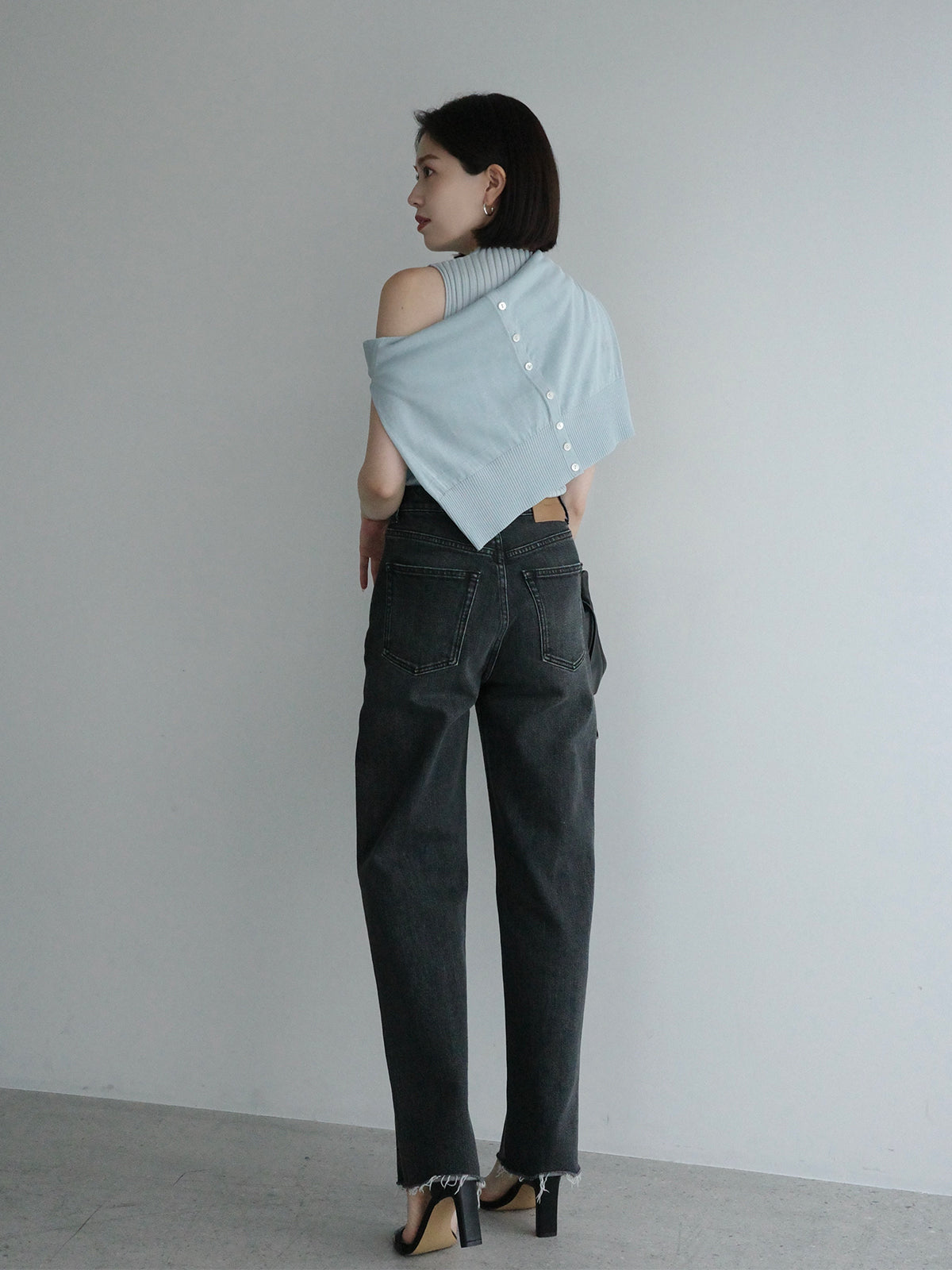 Mercerized Cotton Rib Knit Top