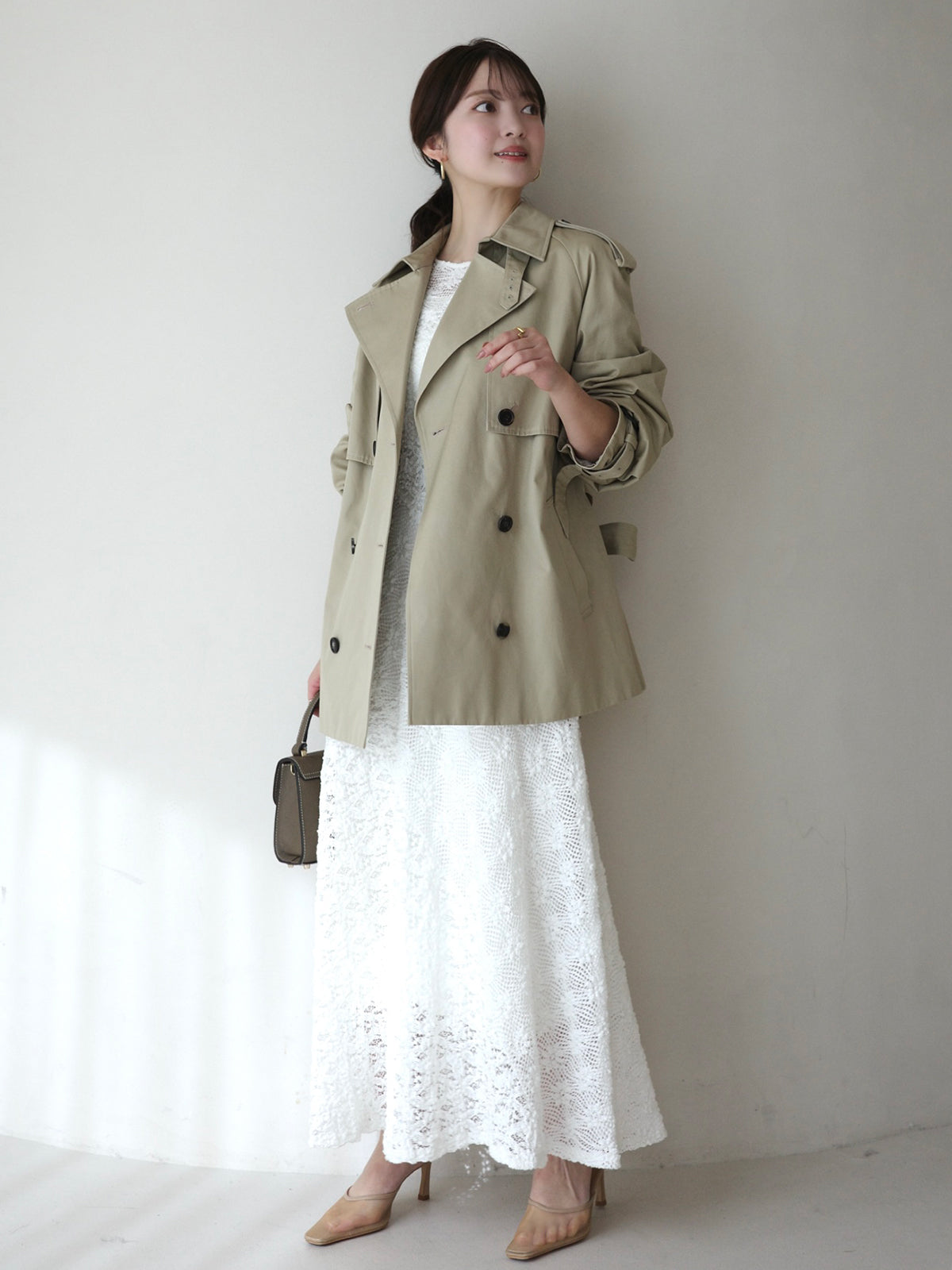 シュリンクレースパネルワンピース