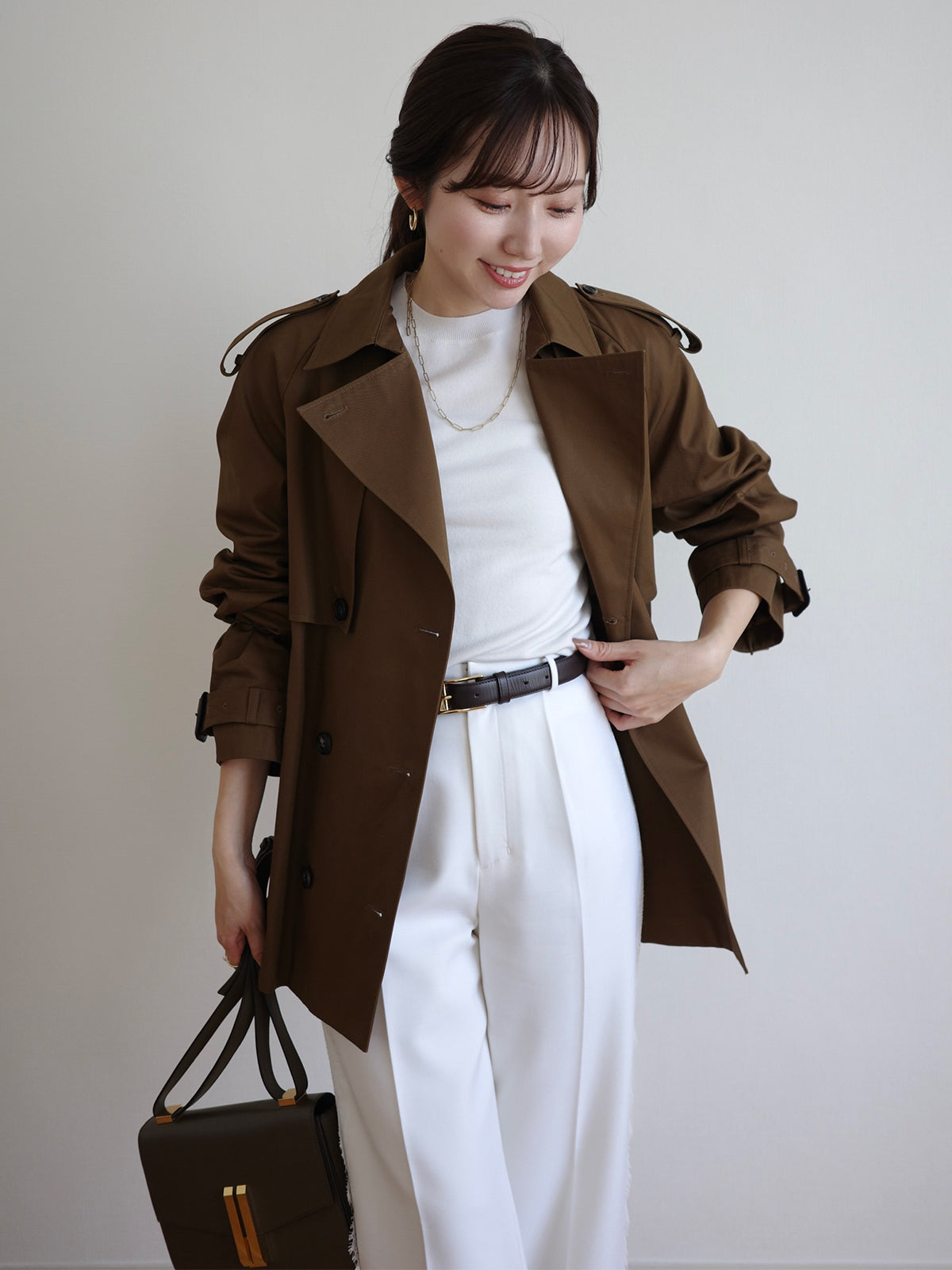 レーストリムタックパンツ