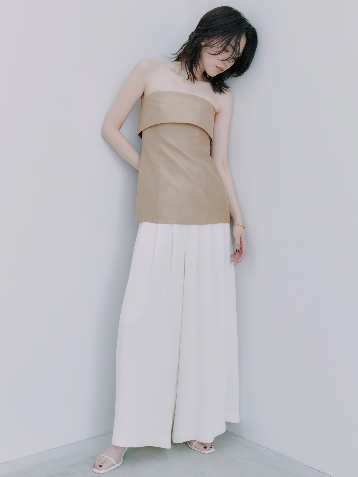 シャンタンベアトップス(S BEIGE): トップスanuans