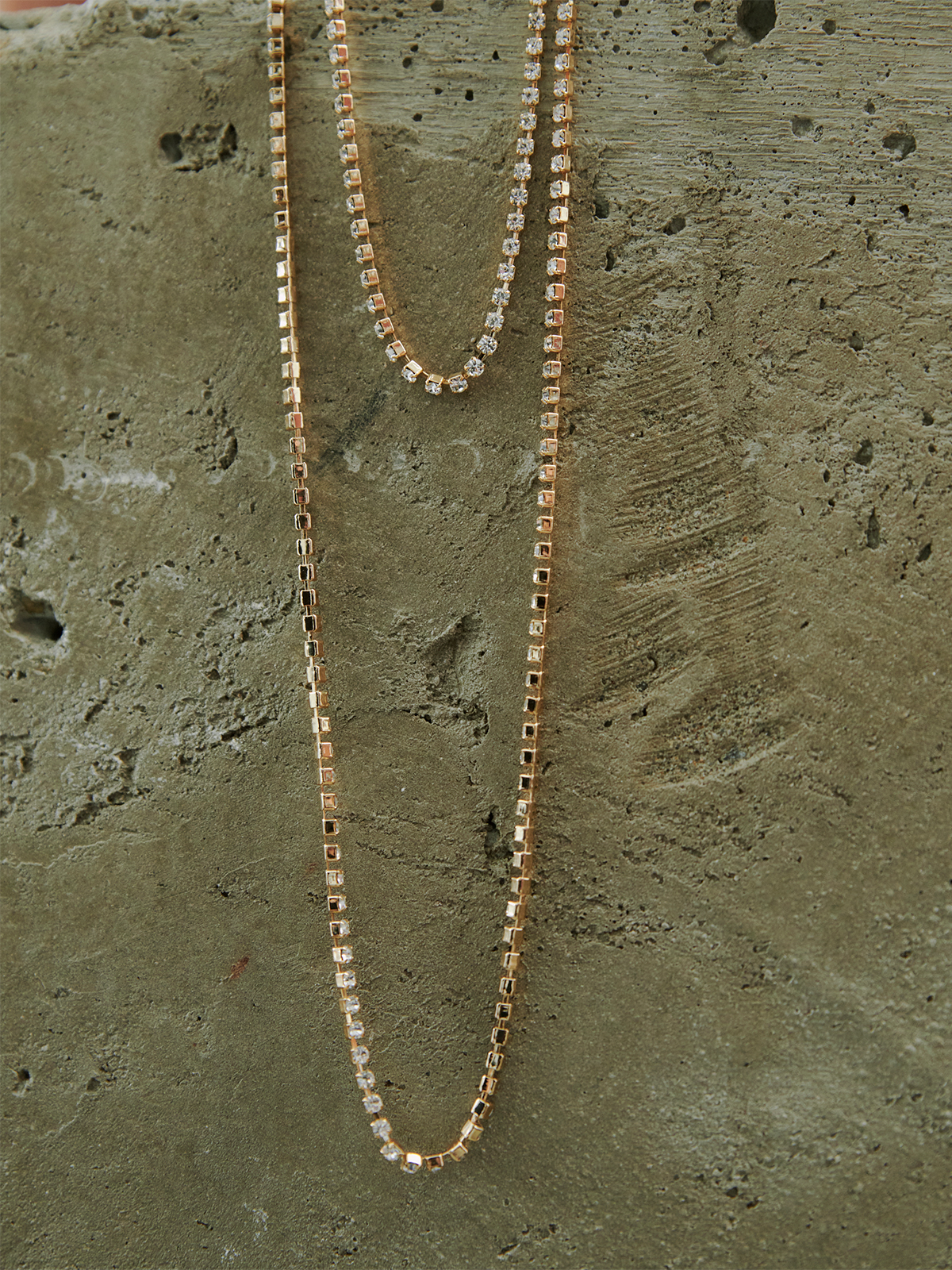 冬ギフト  ダイヤレーンネックレス(F GOLD): アクセサリーanuans アクセサリー