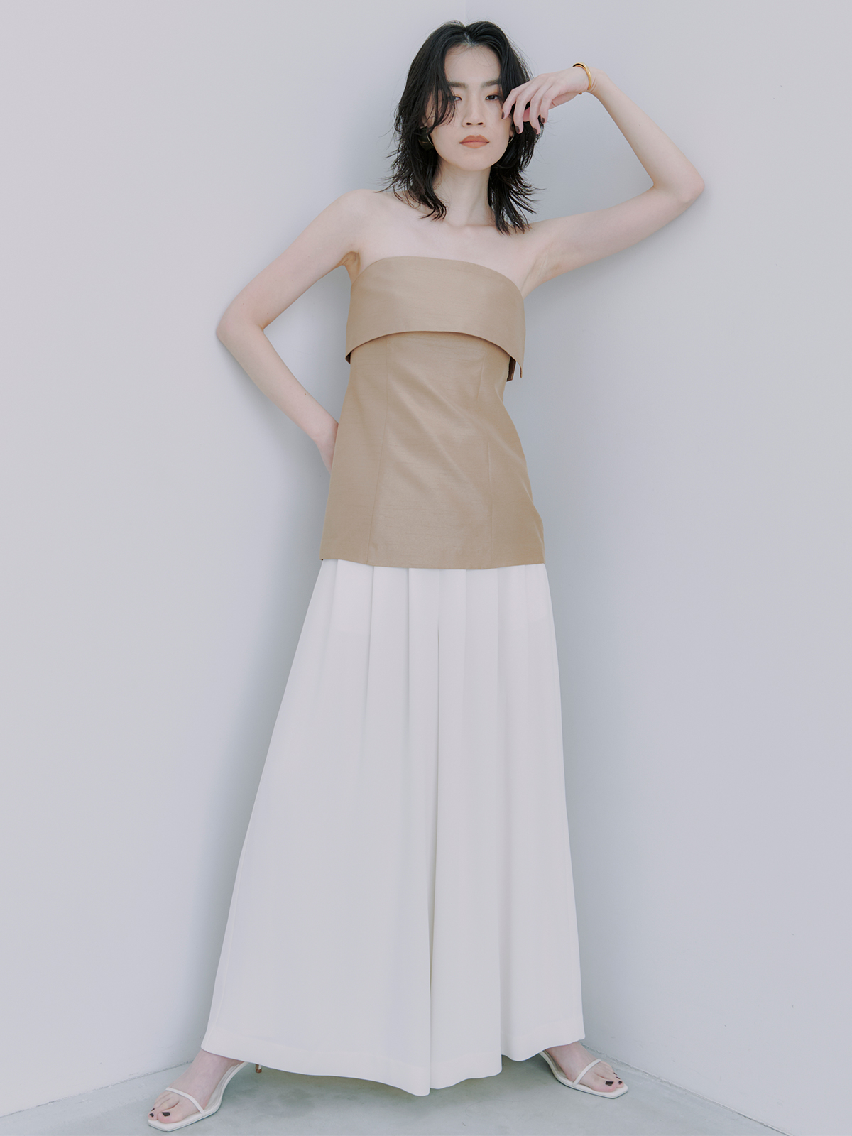 シャンタンベアトップス(S BEIGE): トップスanuans