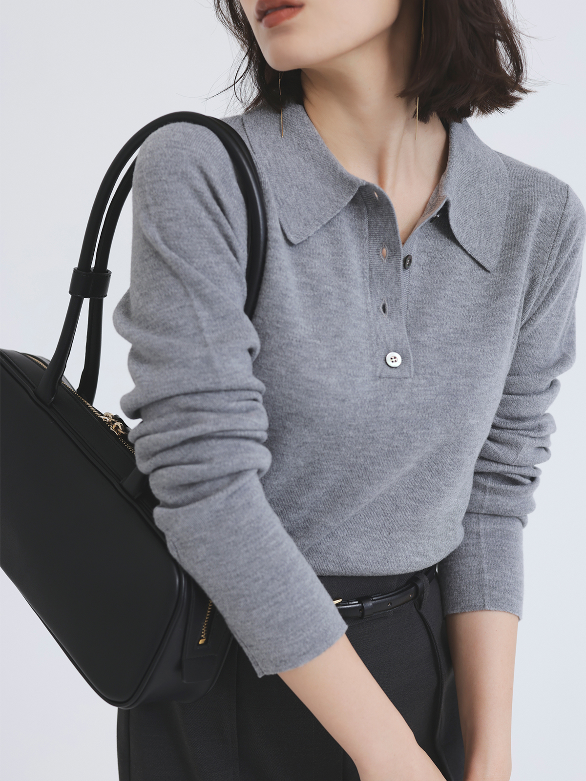 プレーンボストンバッグ(F BLACK): ファッション雑貨anuans