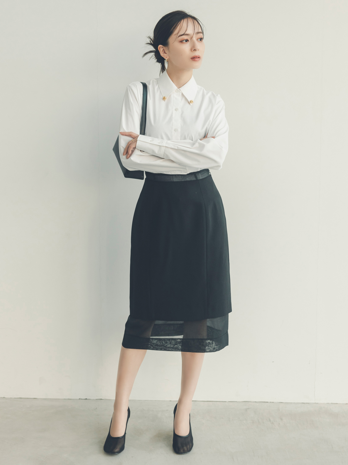 アクセディティールシャツ(F WHITE): トップスanuans