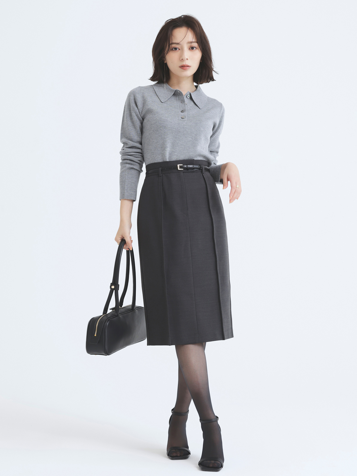 プレーンボストンバッグ(F BLACK): ファッション雑貨anuans