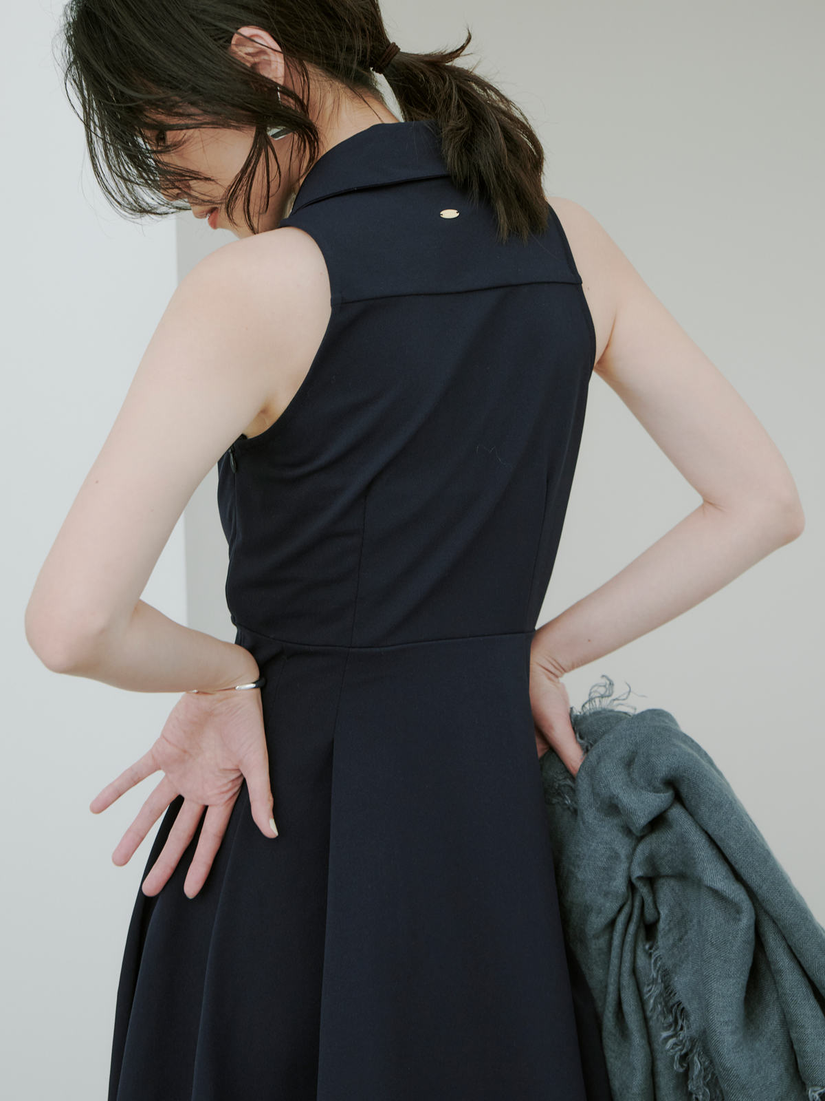 アメスリカットロングワンピース(S NAVY): ワンピースanuans