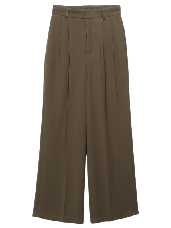 バックサテンストレートパンツ(S NAVY): ボトムanuans