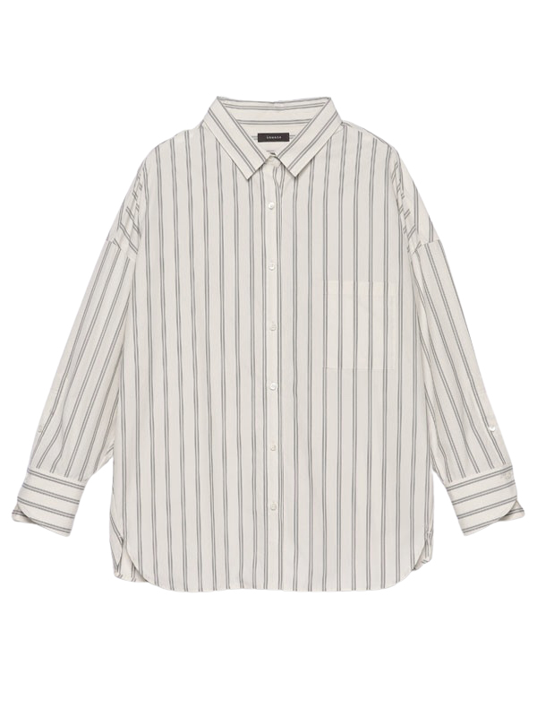 スタンダードシャツ【STRIPE】(F 【WEB限定】IVORY): トップスanuans