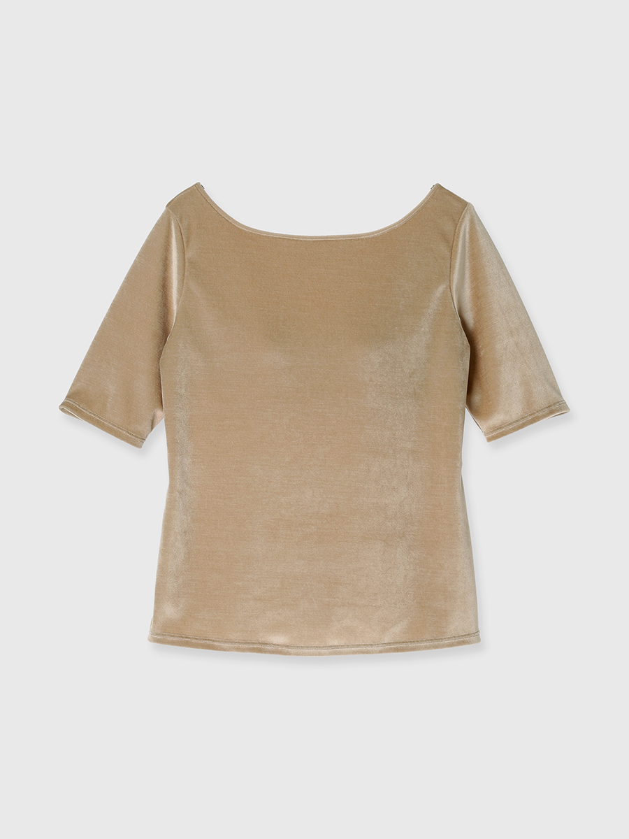 OUR WACOAL×anuans】カップインベロアトップス(M BEIGE