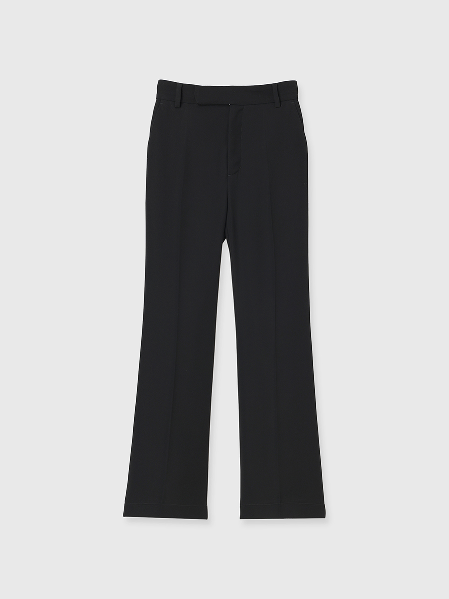 スリムフィットセミフレアパンツ(XS GREY BEIGE): パンツanuans