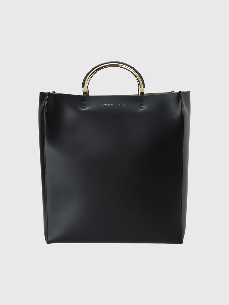 ZANCHETTI】HANDLE ZETA SHOPPER(F BLACK): ファッション雑貨anuans