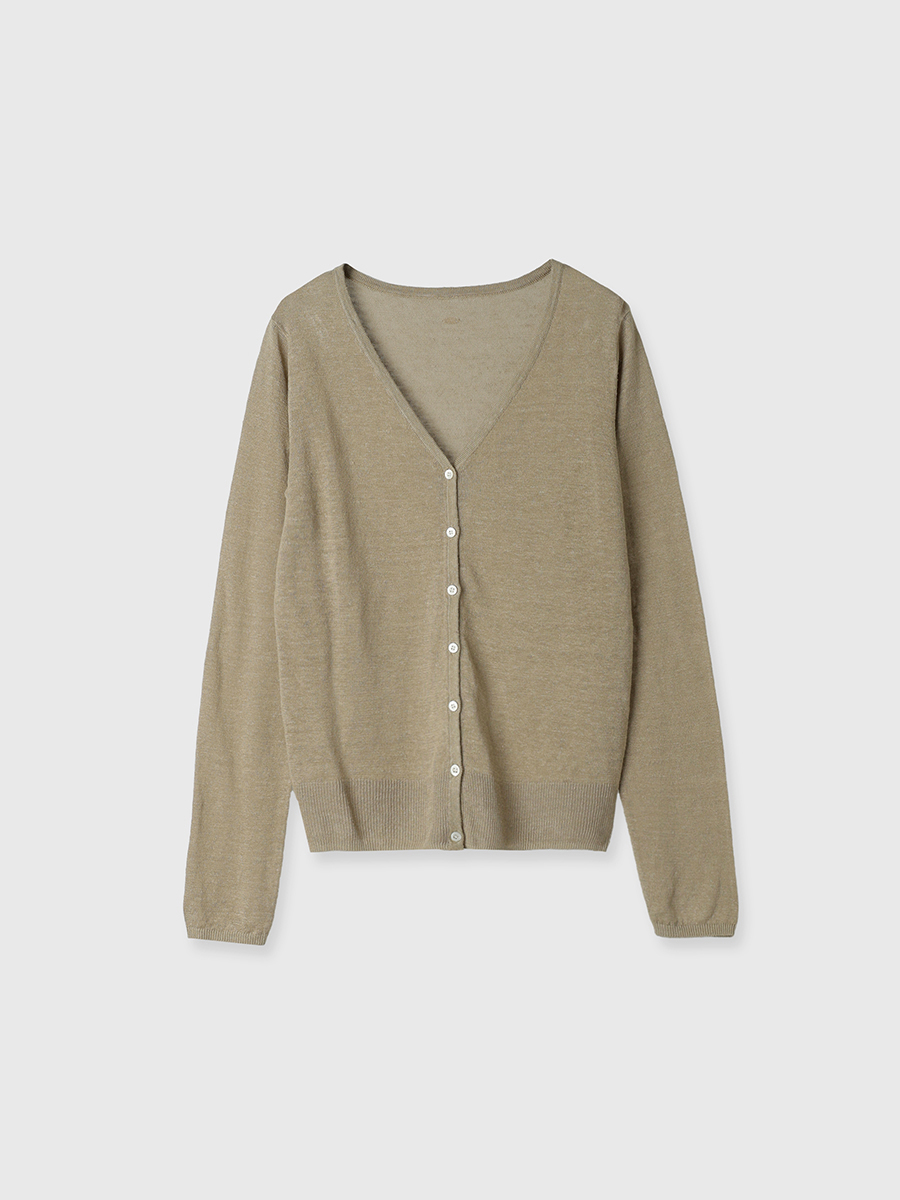 完売 anuans シルクブレンドベーシックニットカーディガン