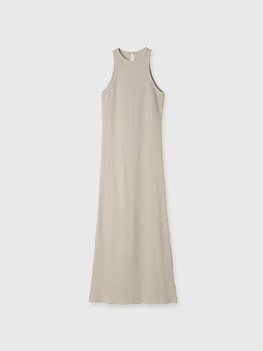 ワッフルナローワンピース(S BEIGE): ワンピースanuans