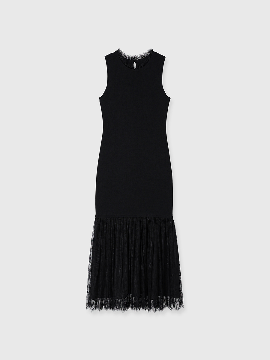 And couture❤︎ニットドッキングレースワンピース