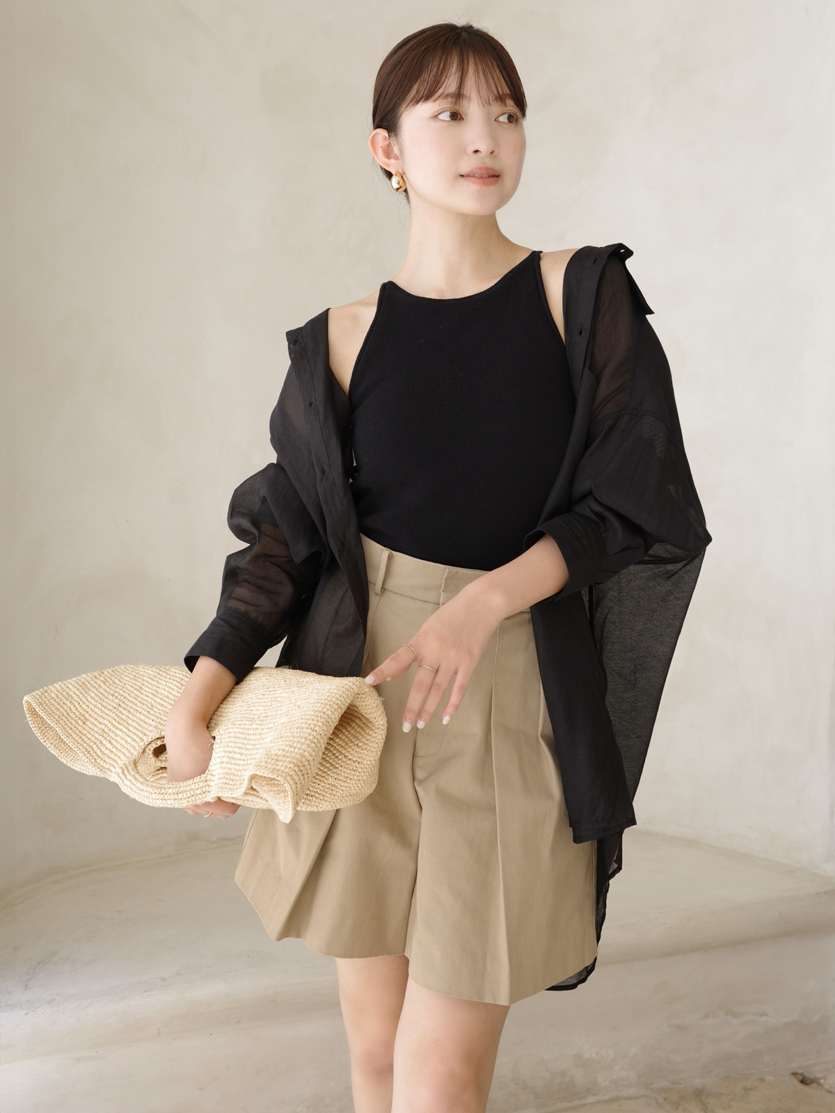カップインコンパクトニットトップス(F BLACK): トップスanuans