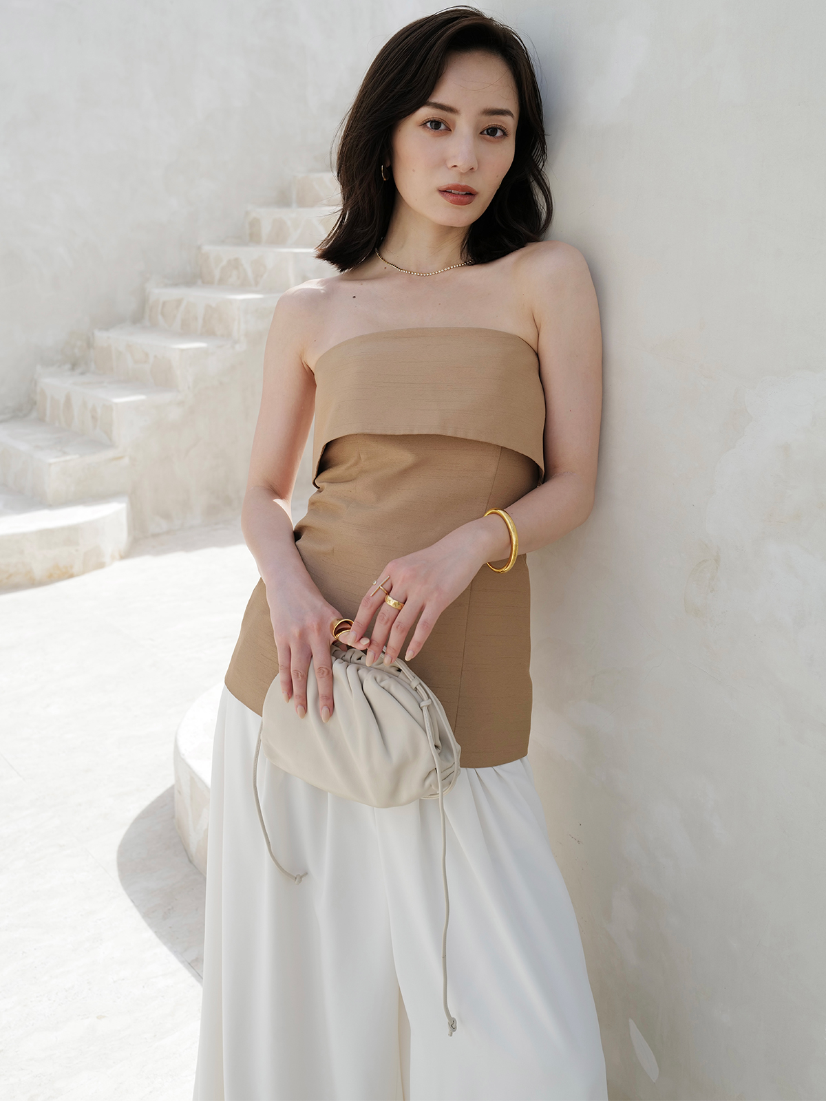 激安大特価！ シャンタンベアトップス(S BEIGE): トップスanuans トップス