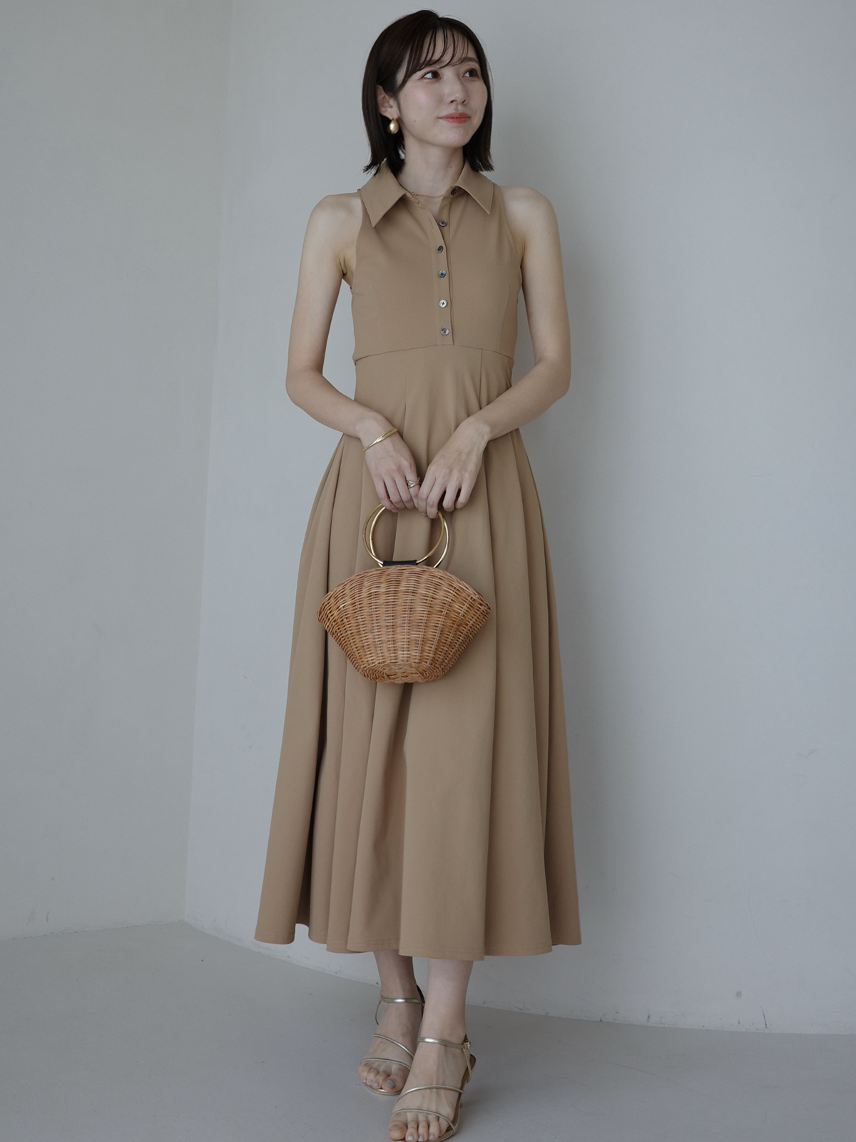 アメスリカットロングワンピース(S NAVY): ワンピースanuans