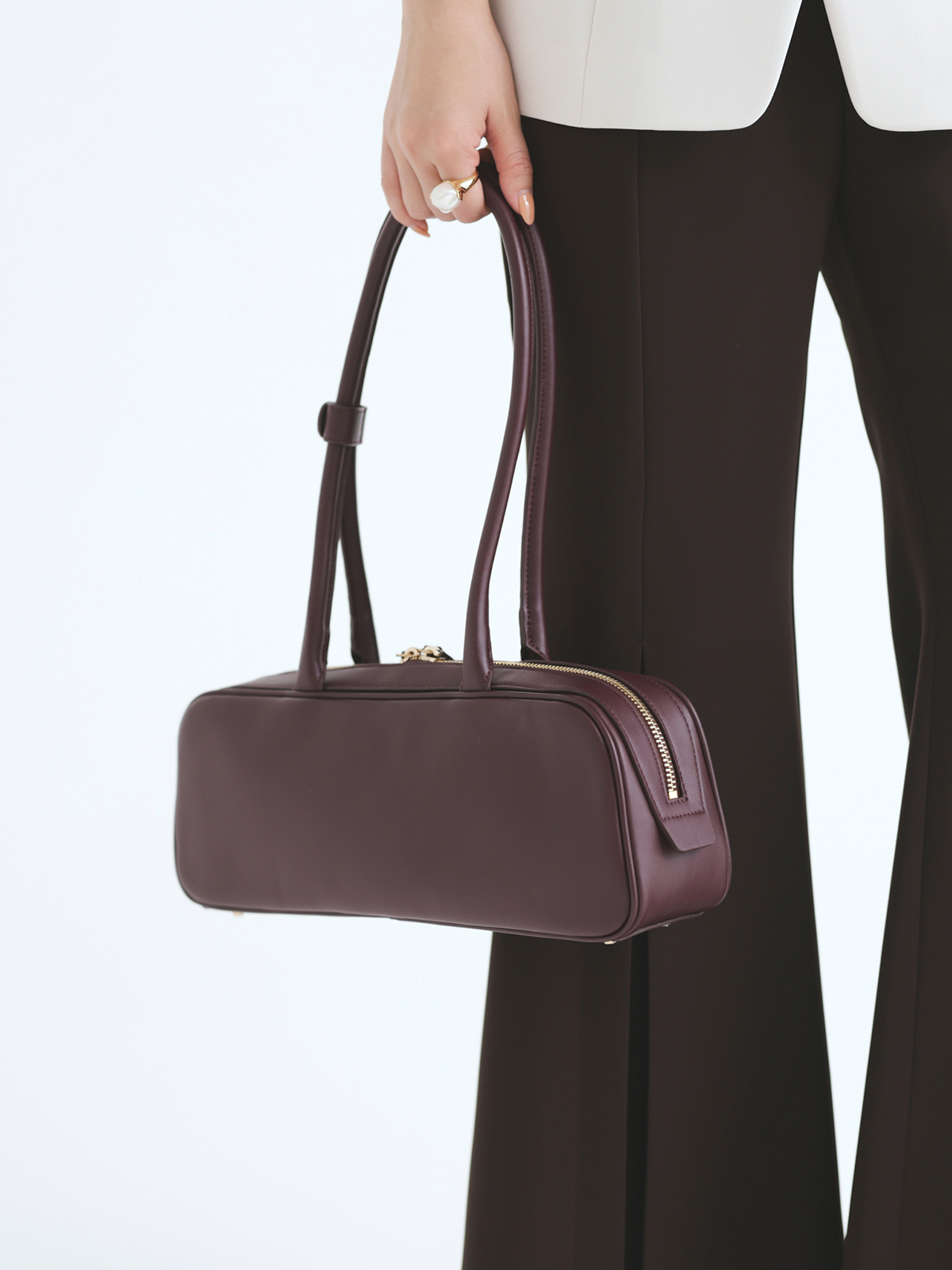 プレーンボストンバッグ(F BLACK): ファッション雑貨anuans