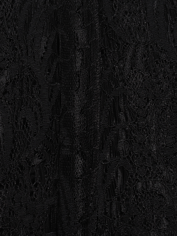ウェーブレースラップフレアスカート(S BLACK): スカートanuans