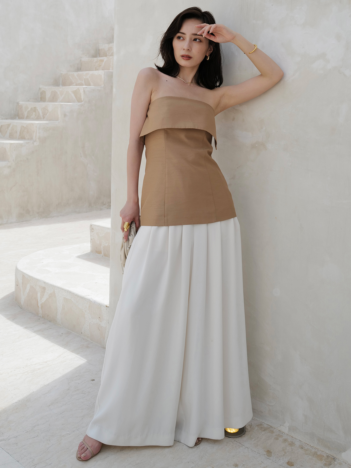 シャンタンベアトップス(S BEIGE): トップスanuans