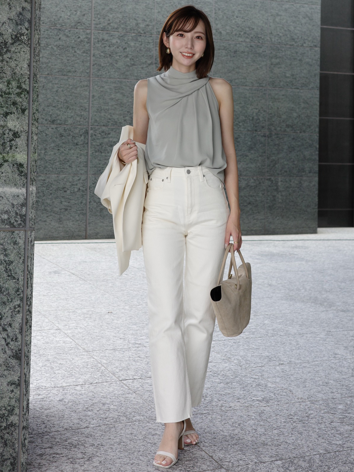 ホルターニュアンスネックトップス(F IVORY): トップスanuans